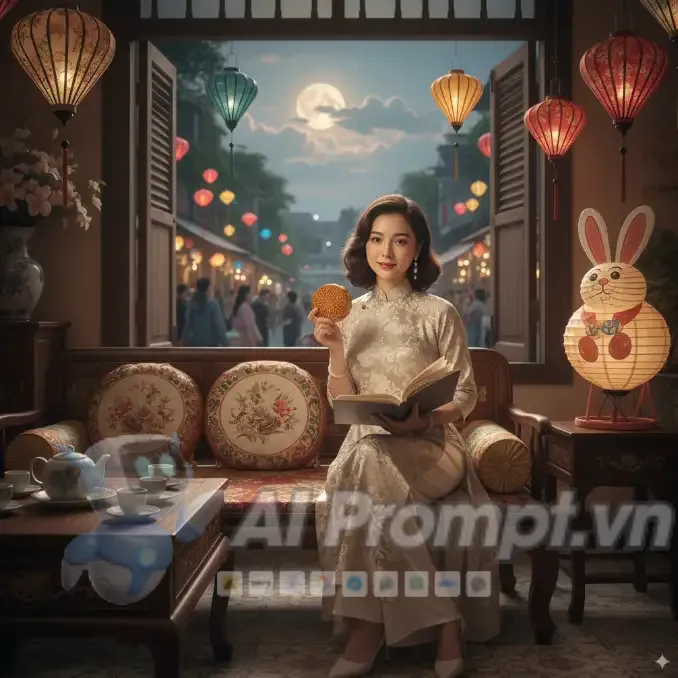 Phân tích Prompt Ảnh: Chân dung phụ nữ Việt Nam trong Lễ Trung Thu