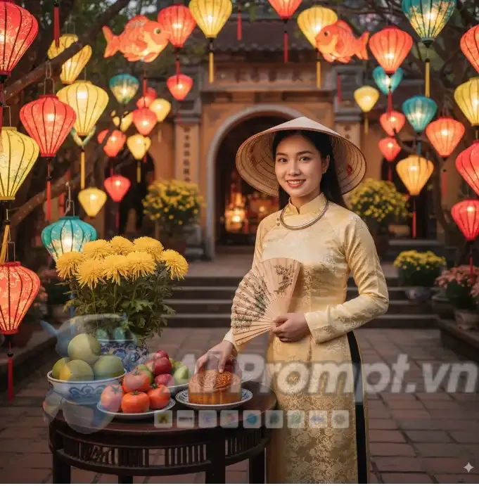 Phân tích Prompt Ảnh: Cô gái Việt trong Lễ Trung Thu