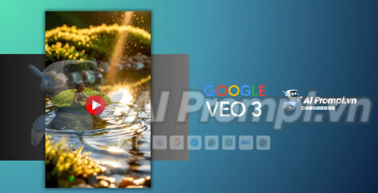 Phân tích JSON Video: Nhân vật tí hon chèo thuyền lá trên ao miniture