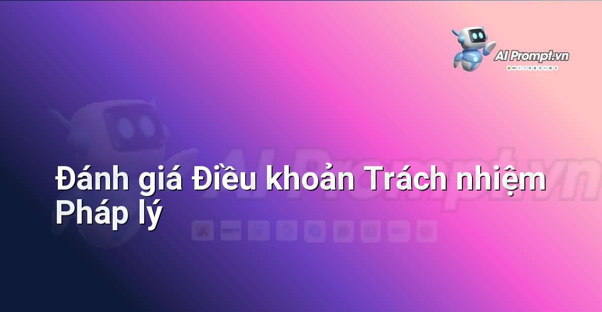 Prompt: Đánh giá Điều khoản Trách nhiệm Pháp lý – Phân tích Hợp đồng Thông minh – AI Pháp lý & Hành chính