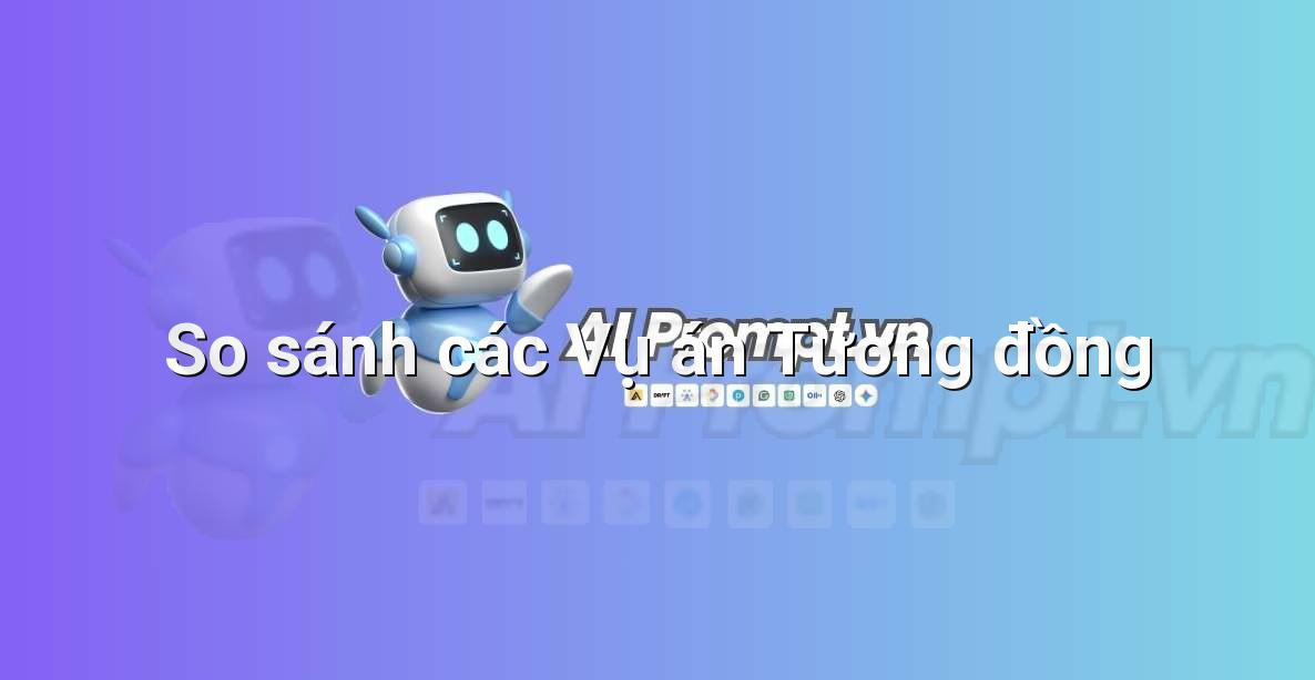 Prompt: So sánh các Vụ án Tương đồng – Hỗ trợ Tư pháp & Pháp lý – AI Pháp lý & Hành chính