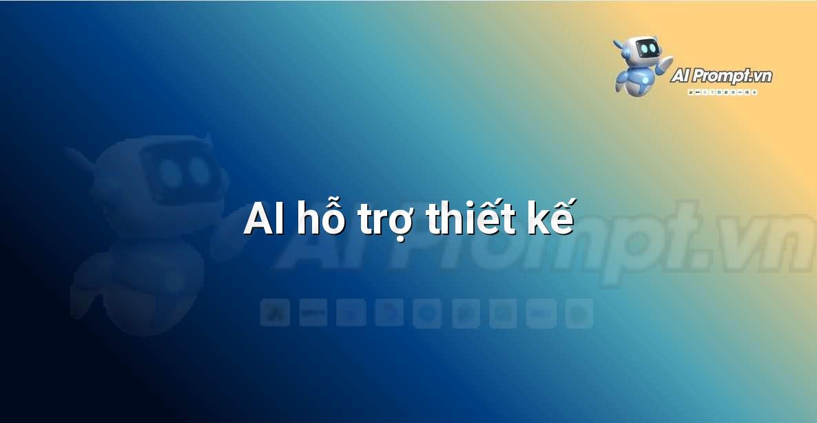 Minh họa giao diện phần mềm thiết kế có tích hợp AI với các biểu tượng trực quan