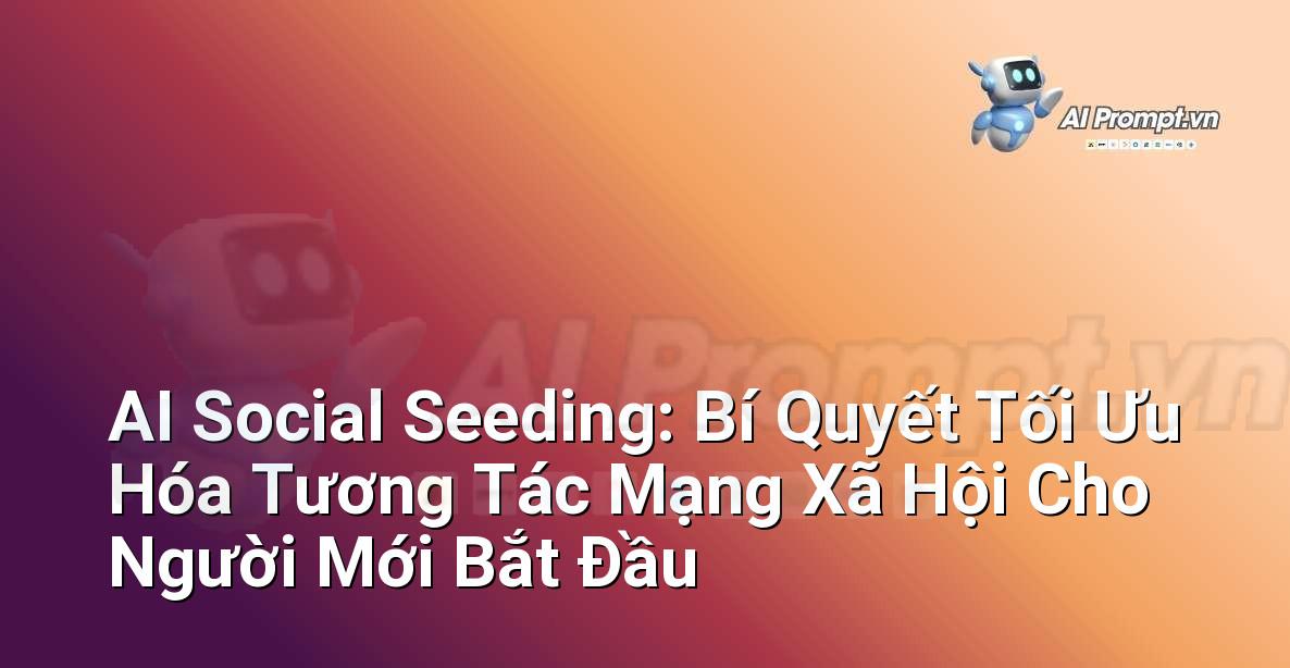 AI Social Seeding: Bí Quyết Tối Ưu Hóa Tương Tác Mạng Xã Hội Cho Người Mới Bắt Đầu