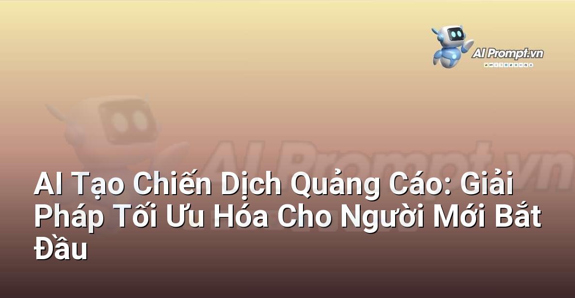 AI Tạo Chiến Dịch Quảng Cáo: Giải Pháp Tối Ưu Hóa Cho Người Mới Bắt Đầu