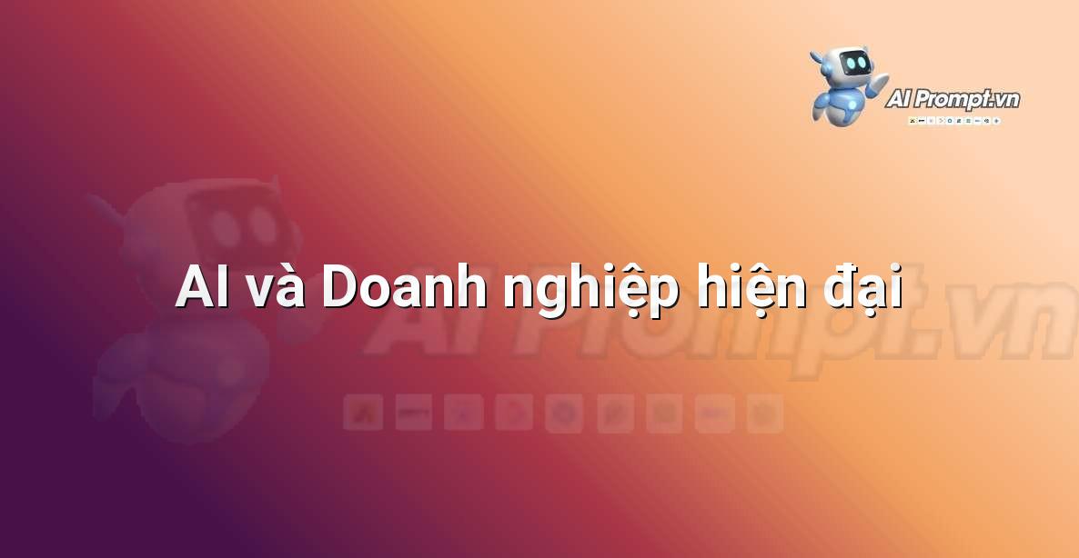 Hình ảnh minh họa về trí tuệ nhân tạo kết nối với các biểu đồ kinh doanh