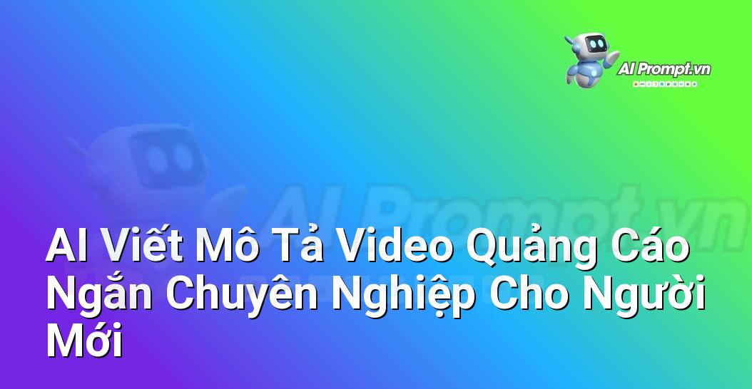 AI Viết Mô Tả Video Quảng Cáo Ngắn Chuyên Nghiệp Cho Người Mới