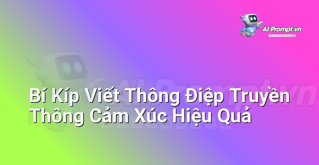 Bí Kíp Viết Thông Điệp Truyền Thông Cảm Xúc Hiệu Quả
