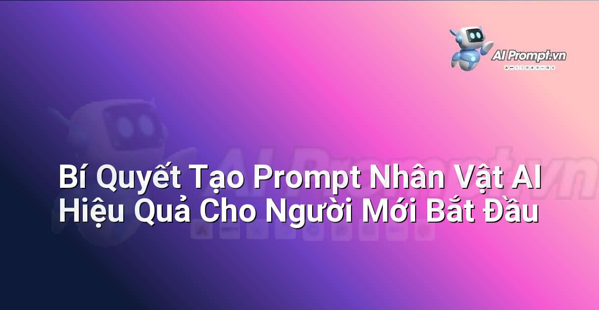 Bí Quyết Tạo Prompt Nhân Vật AI Hiệu Quả Cho Người Mới Bắt Đầu