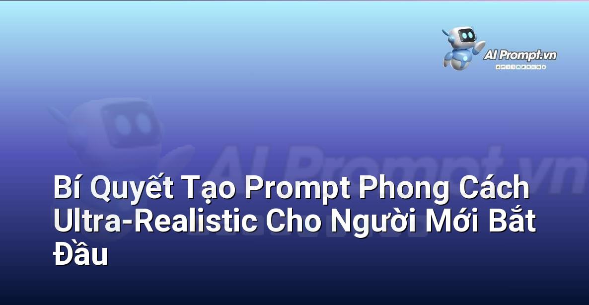 Bí Quyết Tạo Prompt Phong Cách Ultra-Realistic Cho Người Mới Bắt Đầu