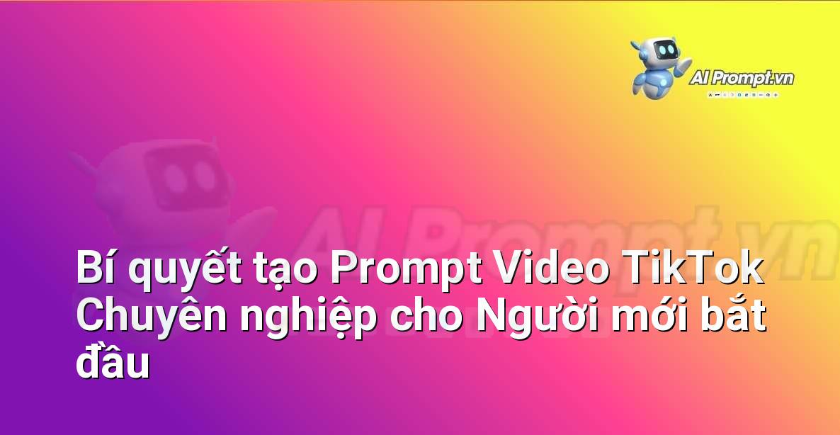 Bí quyết tạo Prompt Video TikTok Chuyên nghiệp cho Người mới bắt đầu