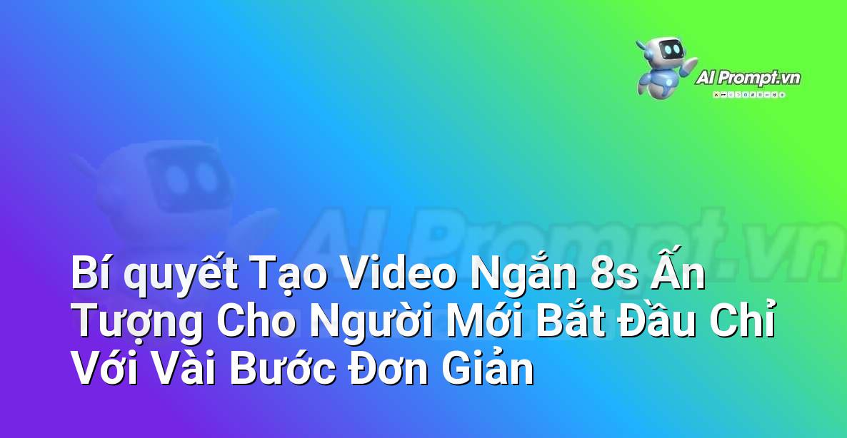 Bí quyết Tạo Video Ngắn 8s Ấn Tượng Cho Người Mới Bắt Đầu Chỉ Với Vài Bước Đơn Giản