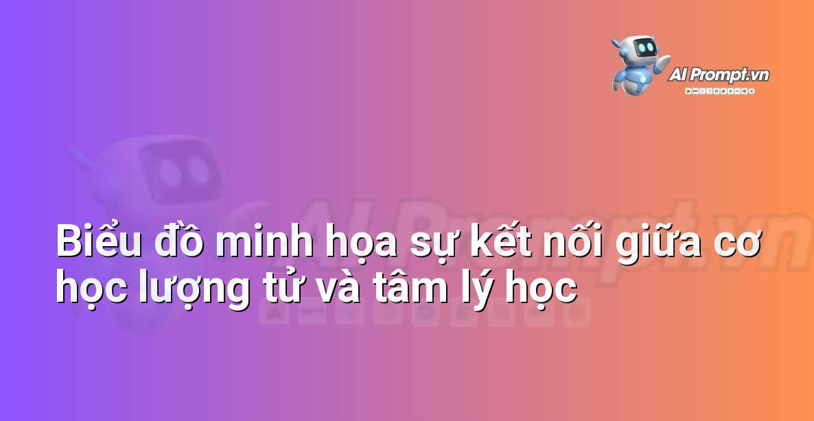 Biểu đồ kết nối các khái niệm từ cơ học lượng tử (chồng chập, vướng víu) với các quá trình nhận thức của con người (ra quyết định, xử lý thông tin)
