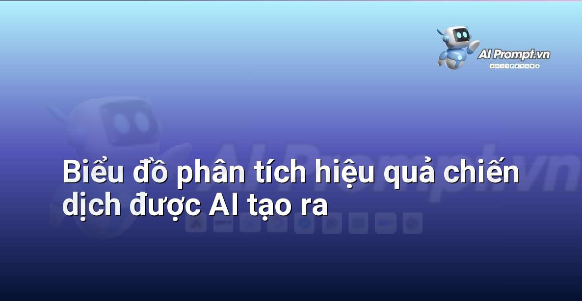 Biểu đồ cột và biểu đối thể hiện các chỉ số chính như tỷ lệ nhấp, tỷ lệ chuyển đổi và chi phí trên mỗi chuyển đổi của một chiến dịch quảng cáo được phân tích bởi AI.