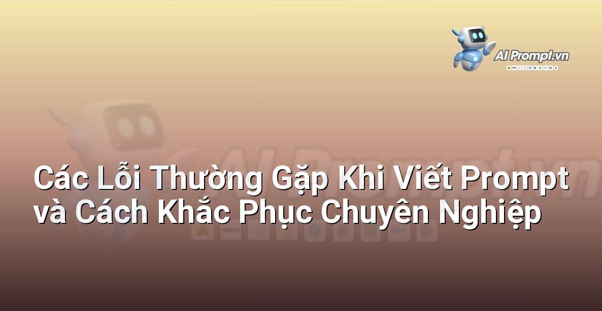 Các Lỗi Thường Gặp Khi Viết Prompt và Cách Khắc Phục Chuyên Nghiệp