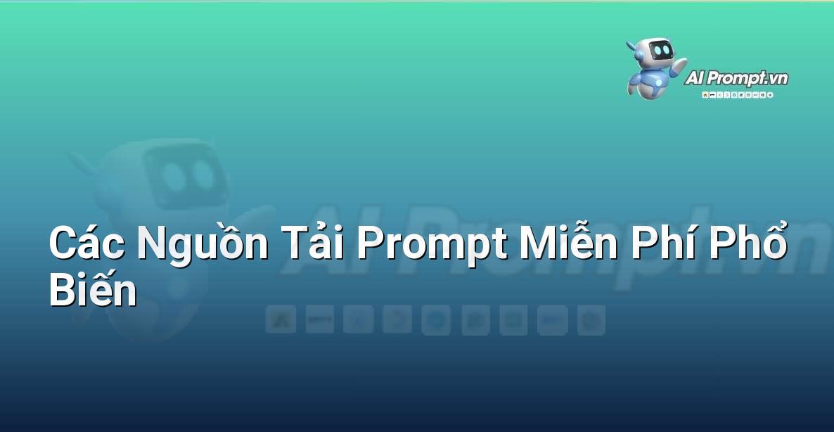 Hình ảnh minh họa các logo của GitHub, Reddit và các trang web chuyên về prompt, được sắp xếp đẹp mắt.
