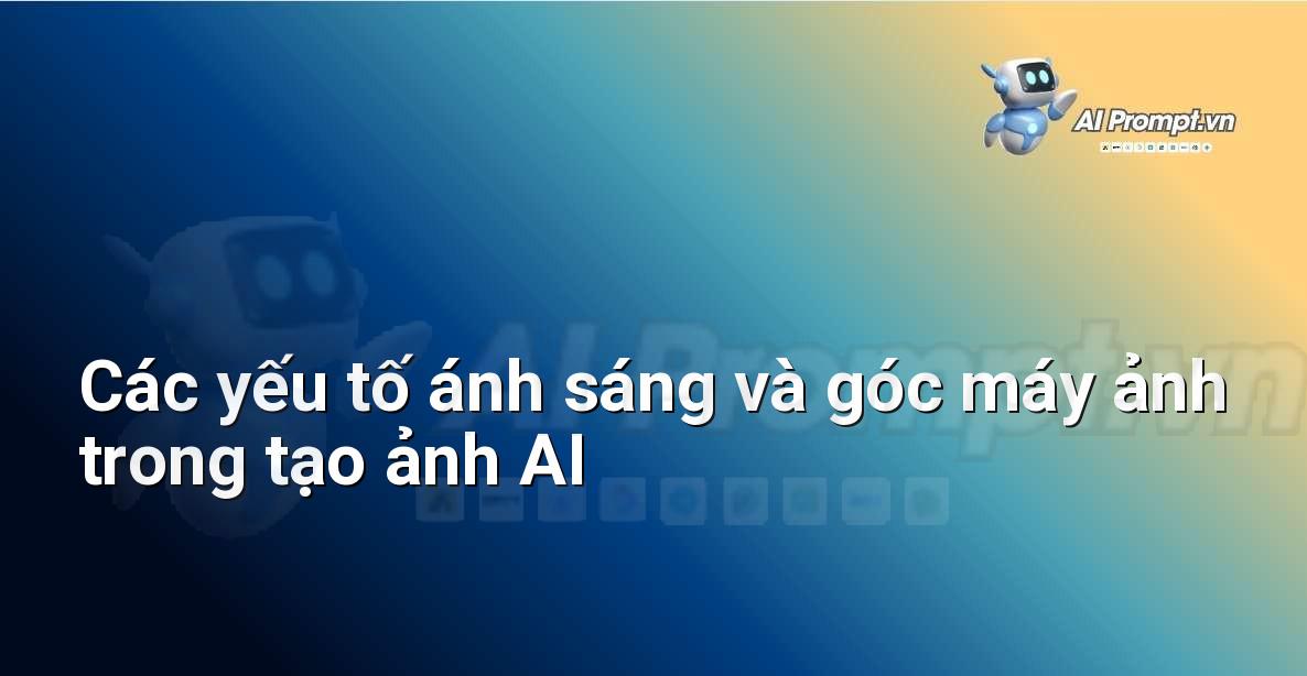 Minh họa các hiệu ứng ánh sáng khác nhau (dramatic, soft, volumetric) và các góc máy ảnh (low angle, high angle) áp dụng cho hình ảnh robot xe hơi