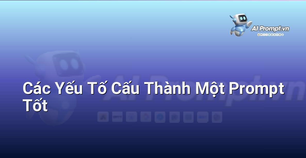 Biểu đồ hoặc sơ đồ trực quan minh họa các thành phần chính của một prompt hiệu quả trong Make (Integromat)