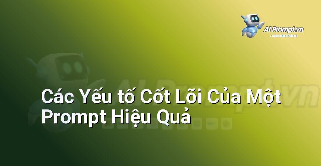 Biểu đồ minh họa các yếu tố chính trong thiết kế prompt sinh dữ liệu AI: Rõ ràng, Ngữ cảnh, Định dạng, Đặc tính mô hình