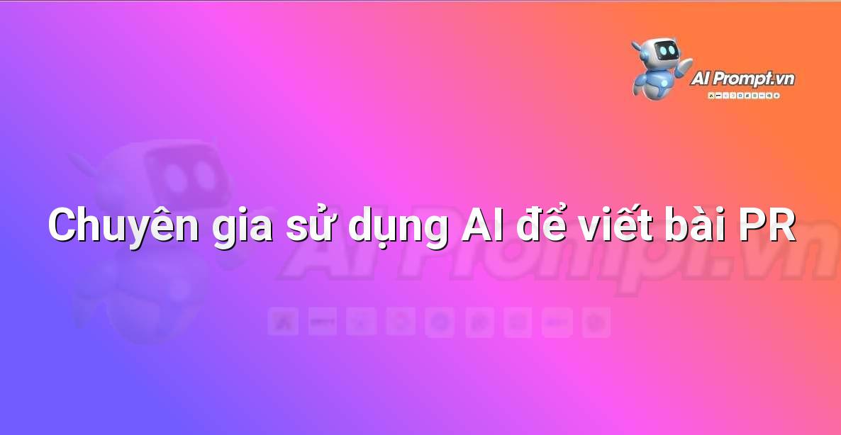 Một chuyên gia đang tương tác với giao diện máy tính hiển thị các gợi ý prompt và kết quả viết bài PR được tạo bởi AI