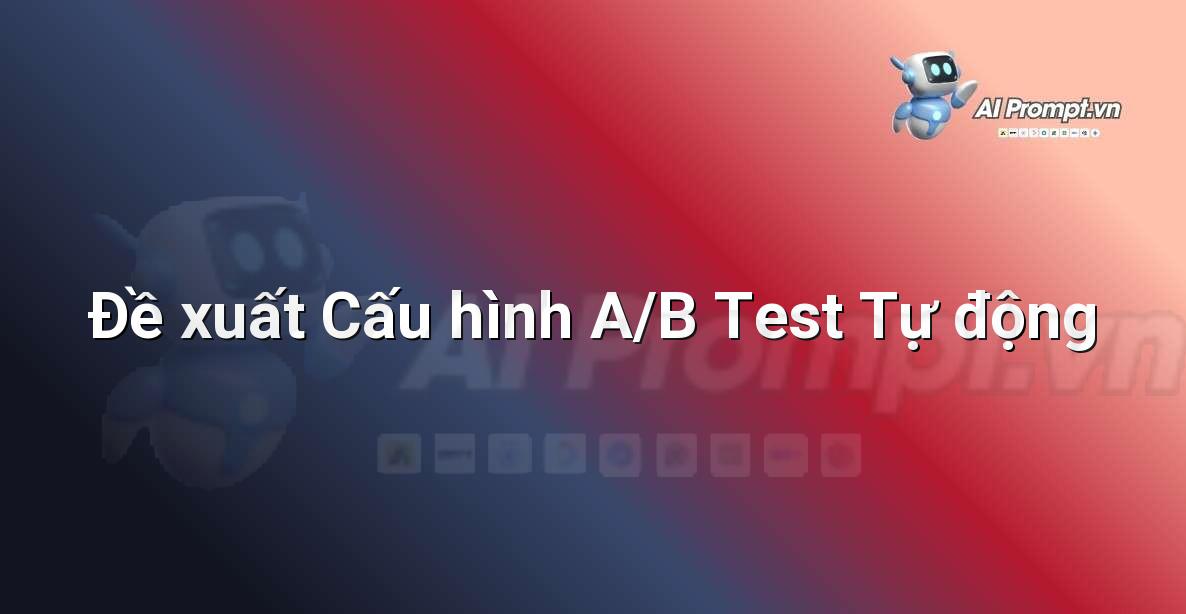 Prompt: Đề xuất Cấu hình A/B Test Tự động – Quảng cáo Tối ưu hóa bằng AI – AI Marketing