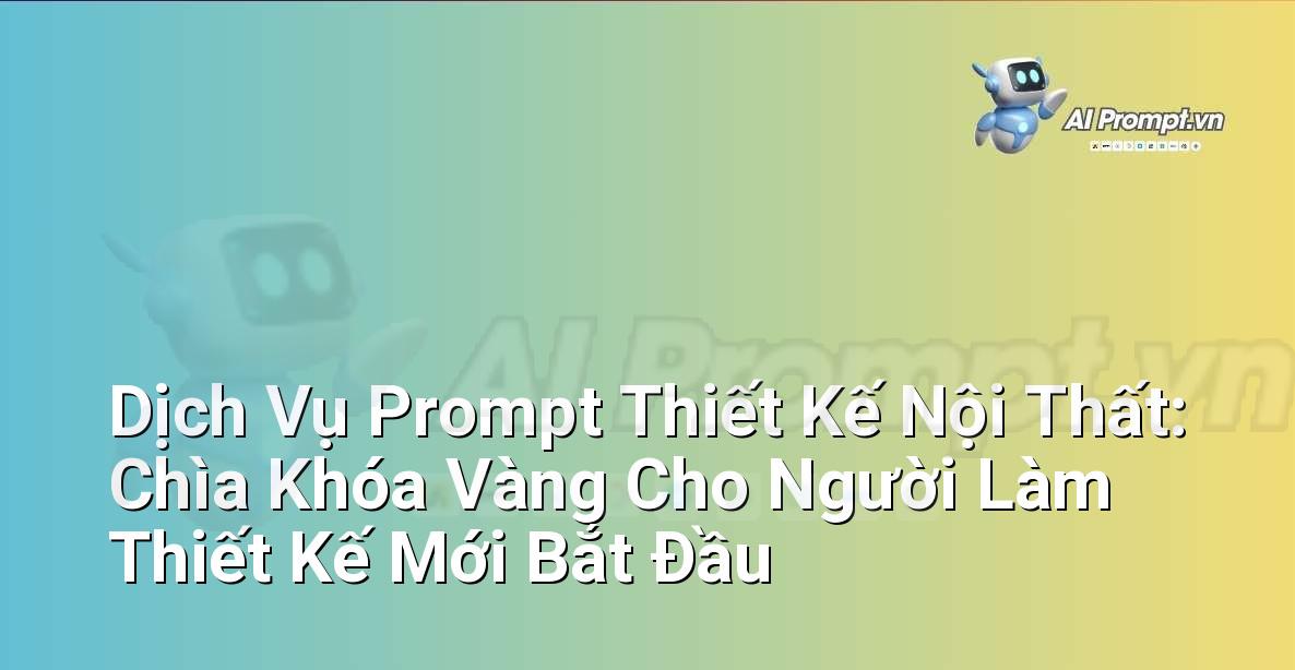 Dịch Vụ Prompt Thiết Kế Nội Thất: Chìa Khóa Vàng Cho Người Làm Thiết Kế Mới Bắt Đầu