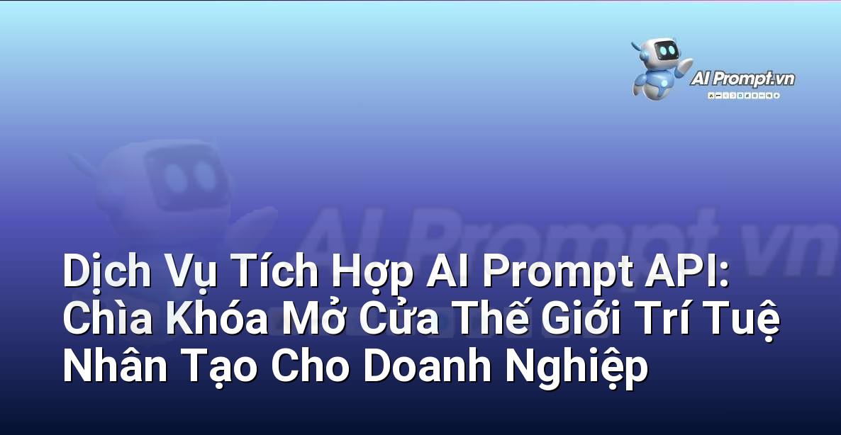 Dịch Vụ Tích Hợp AI Prompt API: Chìa Khóa Mở Cửa Thế Giới Trí Tuệ Nhân Tạo Cho Doanh Nghiệp
