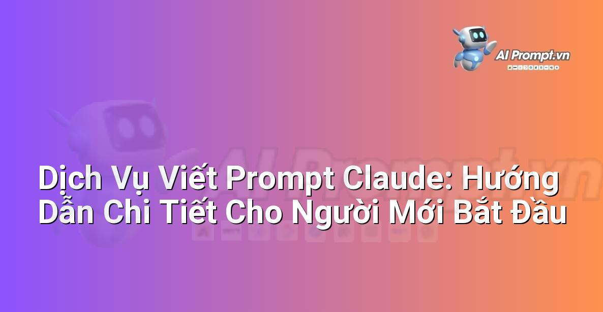 Dịch Vụ Viết Prompt Claude: Hướng Dẫn Chi Tiết Cho Người Mới Bắt Đầu
