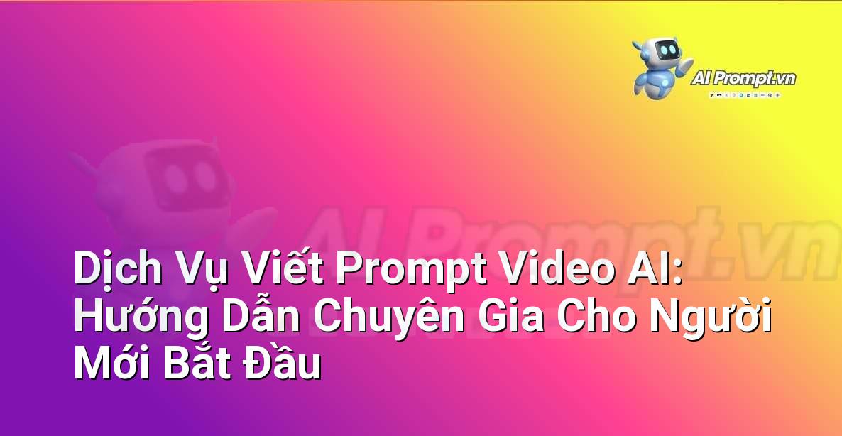 Dịch Vụ Viết Prompt Video AI: Hướng Dẫn Chuyên Gia Cho Người Mới Bắt Đầu