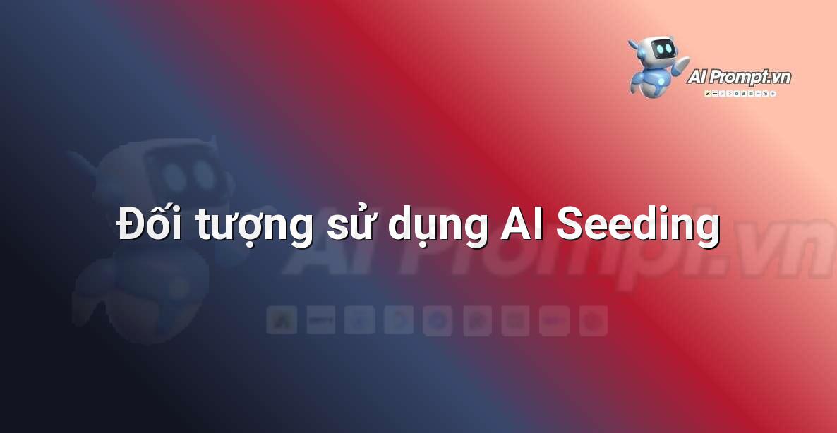 Hình ảnh tập hợp các biểu tượng đại diện cho các đối tượng sử dụng AI Seeding, bao gồm startup, SME, agency và người kinh doanh online