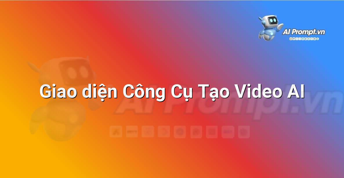 Ảnh chụp màn hình giao diện người dùng của một công cụ tạo video AI phổ biến, hiển thị trường nhập prompt, các tùy chọn và cửa sổ xem trước video.