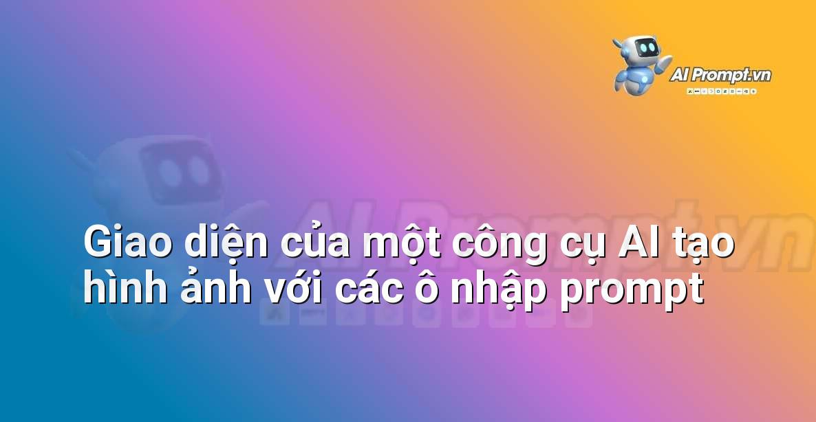 Hình ảnh màn hình máy tính hiển thị giao diện của một ứng dụng tạo ảnh AI, với một hộp văn bản để nhập prompt và các tùy chọn cài đặt.