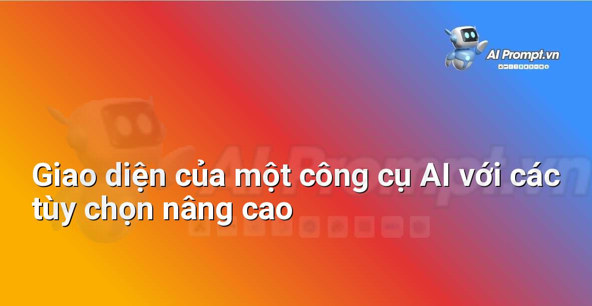 Giao diện người dùng của công cụ AI tạo hình ảnh có các tùy chọn tham số