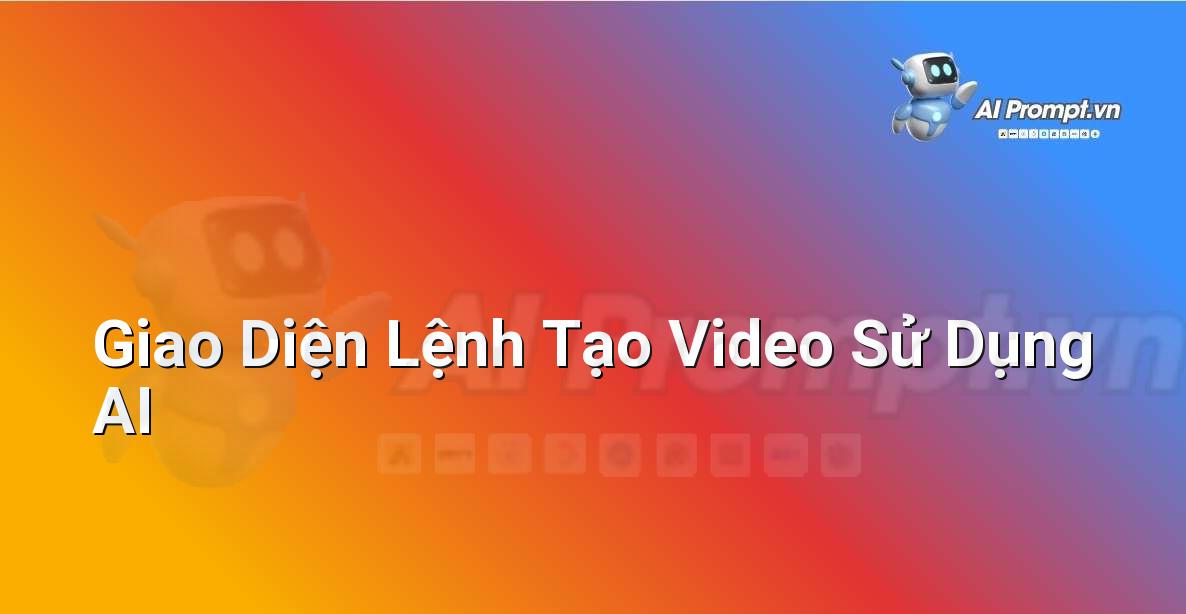Màn hình hiển thị cửa sổ nhập lệnh (prompt) để tạo video thời trang bằng trí tuệ nhân tạo, với các tùy chọn cài đặt.