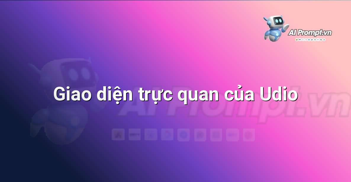 Ảnh chụp màn hình giao diện người dùng của nền tảng AI tạo nhạc Udio, hiển thị trường nhập liệu văn bản và các tùy chọn chỉnh sửa âm thanh