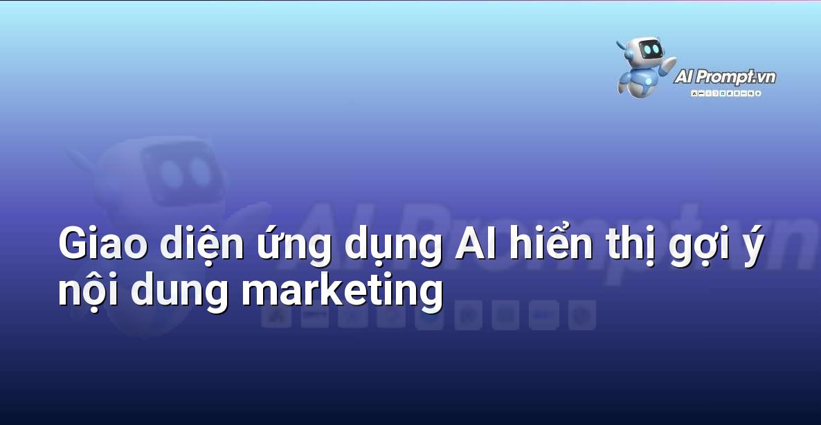 Màn hình máy tính thể hiện giao diện chat với AI, nơi người dùng nhập yêu cầu tạo nội dung marketing và AI đưa ra các đề xuất sáng tạo