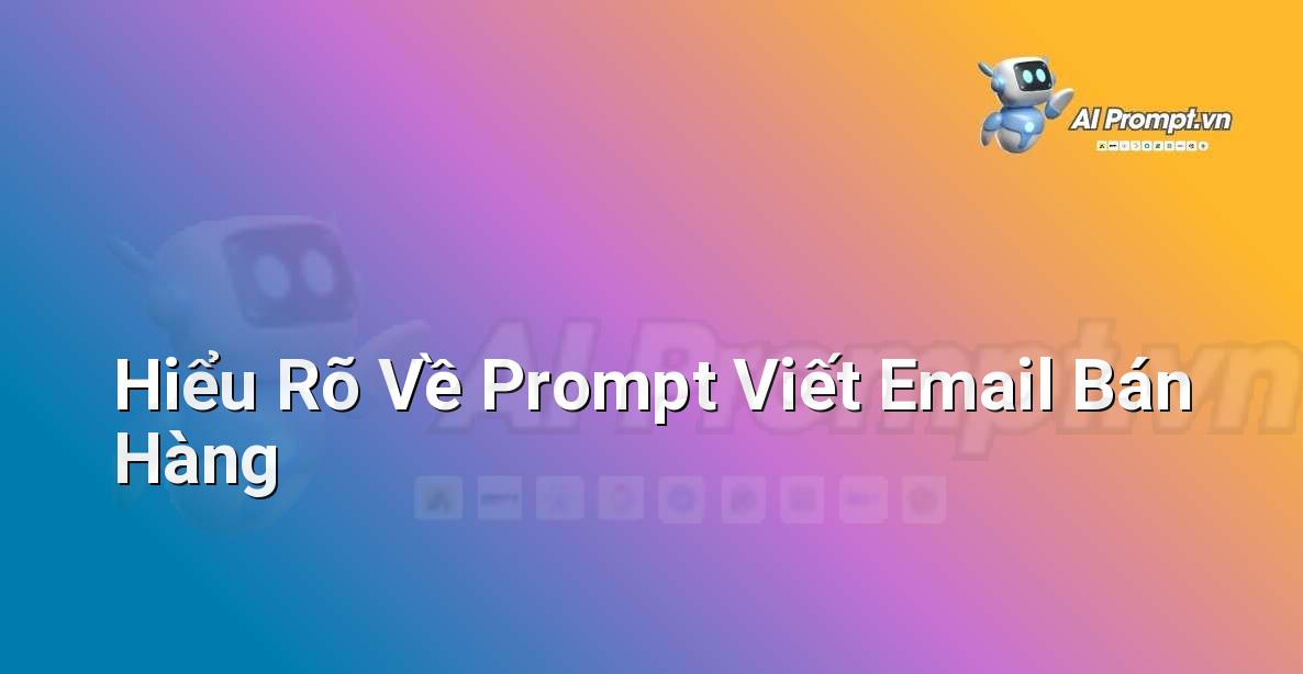 Hình ảnh minh họa một người đang làm việc trên máy tính với các dòng chữ và biểu đồ liên quan đến email marketing và prompt