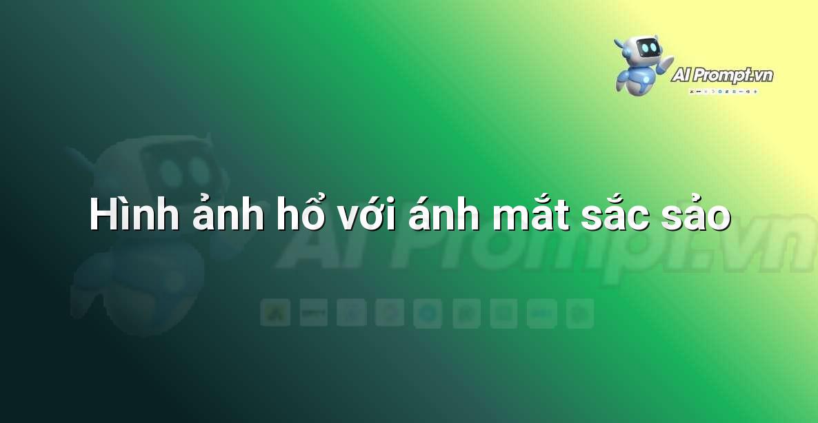 Ảnh cận cảnh đôi mắt sắc sảo và đầy uy lực của một con hổ