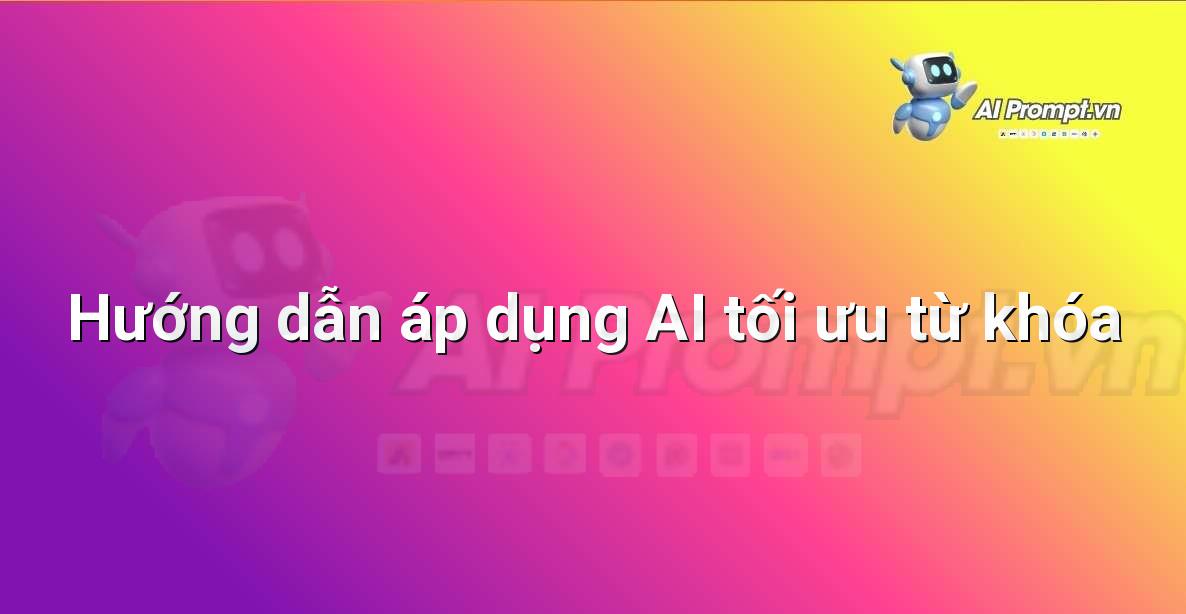 Sơ đồ quy trình từng bước về cách sử dụng AI để tối ưu hóa từ khóa, từ nghiên cứu đến triển khai nội dung