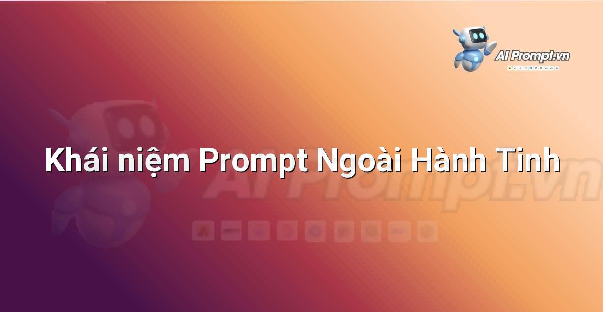 Minh họa khái niệm prompt AI sáng tạo và độc đáo, với hình ảnh các yếu tố khoa học viễn tưởng và sáng tạo kết hợp