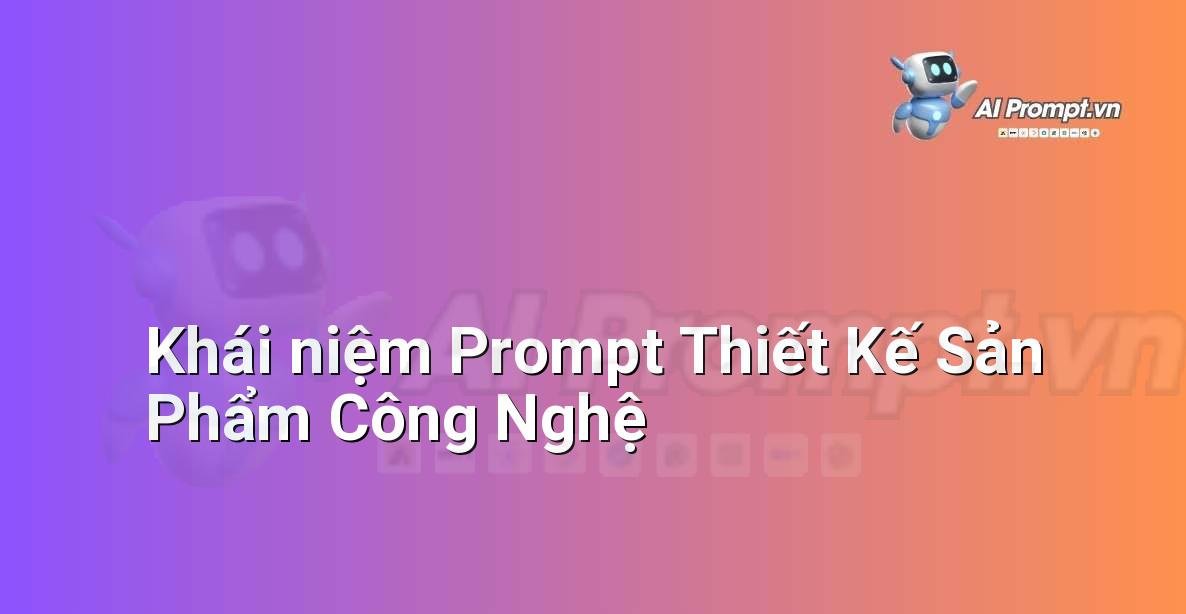 Minh họa trực quan về khái niệm prompt thiết kế sản phẩm công nghệ