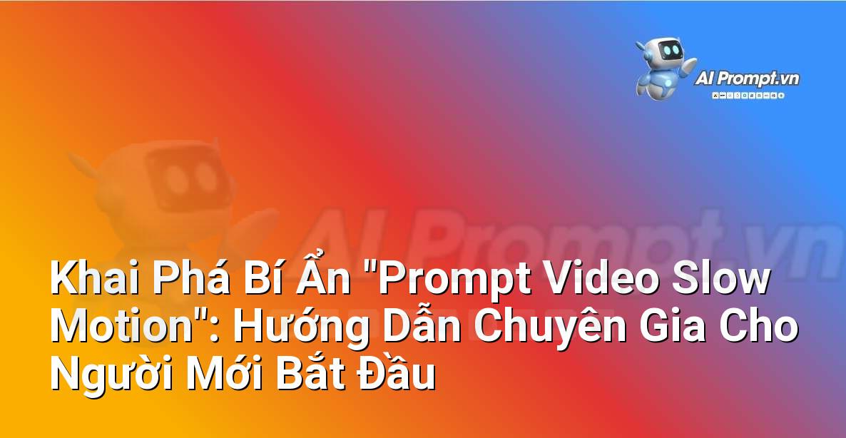 Khai Phá Bí Ẩn “Prompt Video Slow Motion”: Hướng Dẫn Chuyên Gia Cho Người Mới Bắt Đầu