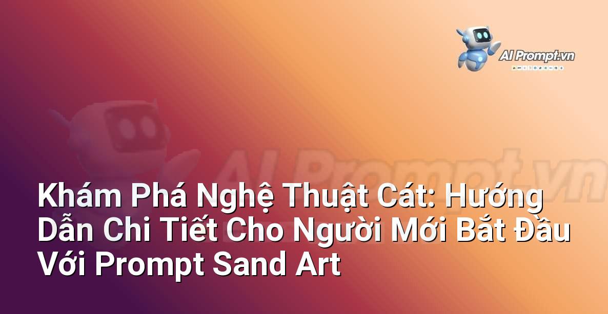 Khám Phá Nghệ Thuật Cát: Hướng Dẫn Chi Tiết Cho Người Mới Bắt Đầu Với Prompt Sand Art