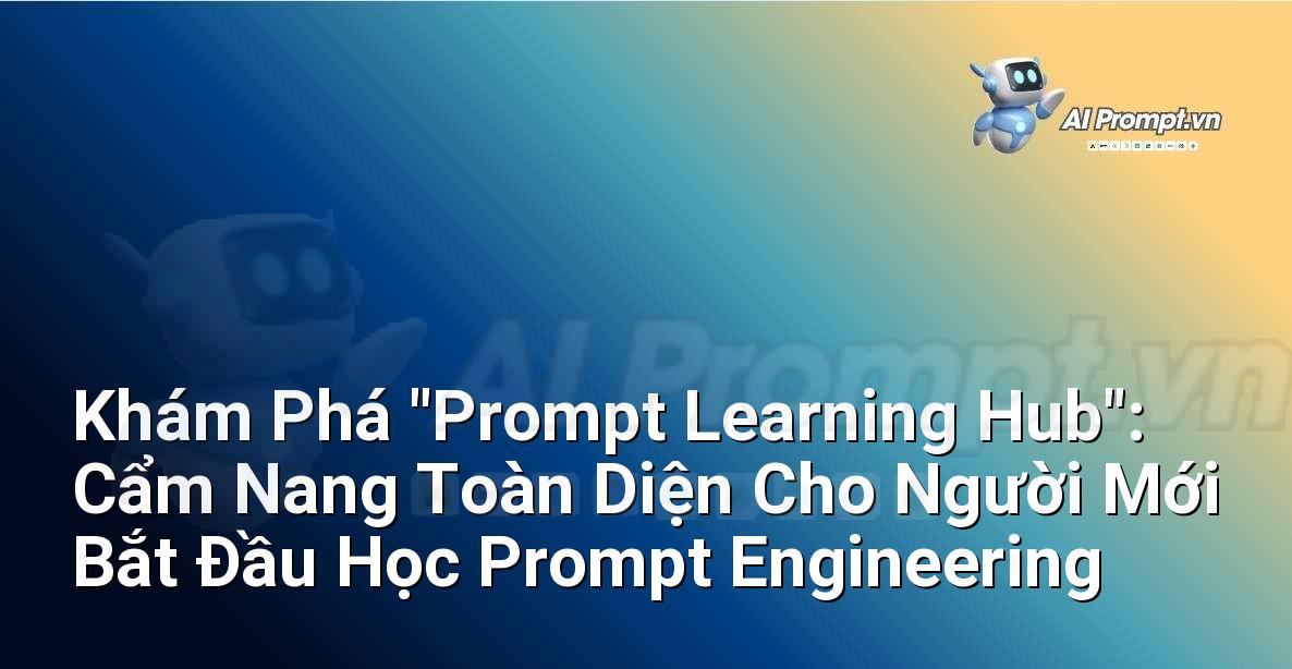 Khám Phá “Prompt Learning Hub”: Cẩm Nang Toàn Diện Cho Người Mới Bắt Đầu Học Prompt Engineering