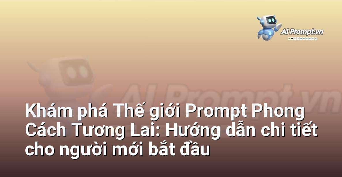Khám phá Thế giới Prompt Phong Cách Tương Lai: Hướng dẫn chi tiết cho người mới bắt đầu