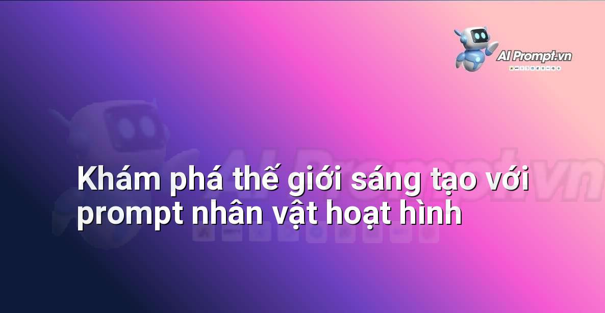 Một nhân vật hoạt hình tràn đầy năng lượng, đang khám phá một thế giới ảo đầy màu sắc, tượng trưng cho sự sáng tạo.