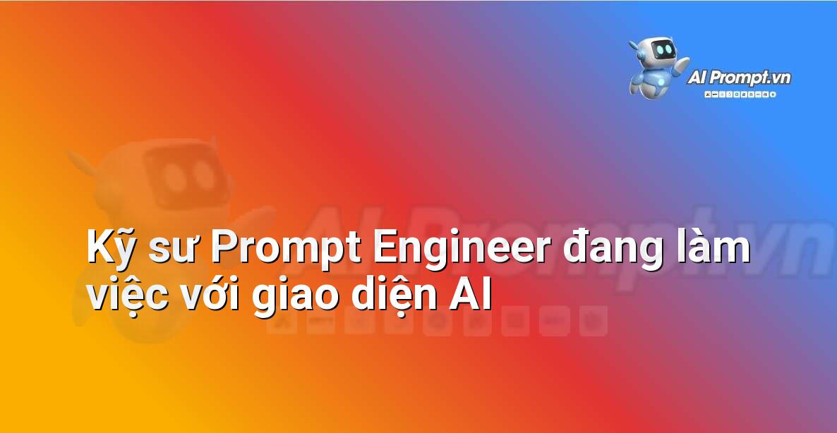 Kỹ sư Prompt Engineer tương tác với giao diện AI