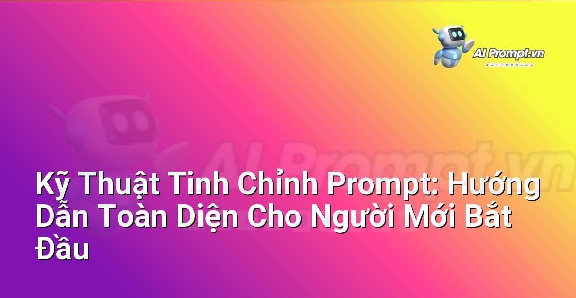 Kỹ Thuật Tinh Chỉnh Prompt: Hướng Dẫn Toàn Diện Cho Người Mới Bắt Đầu