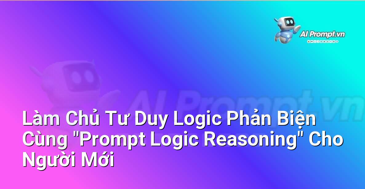 Làm Chủ Tư Duy Logic Phản Biện Cùng “Prompt Logic Reasoning” Cho Người Mới