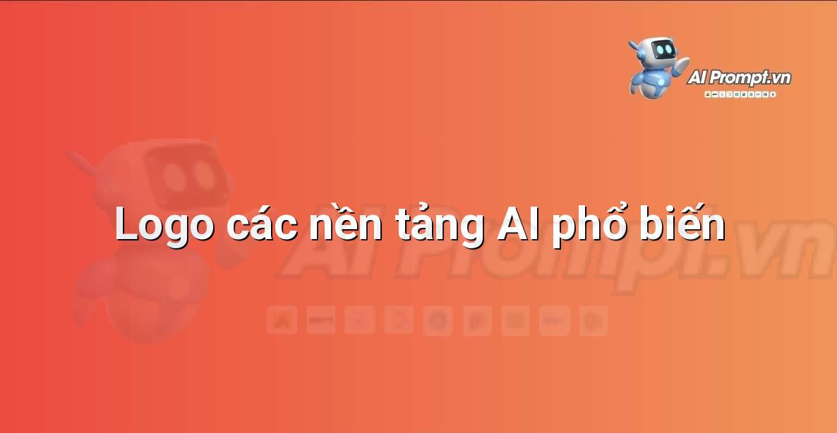 Biểu tượng logo của các công cụ AI nổi tiếng như ChatGPT, Google Bard, Jasper AI, Midjourney, DALL-E
