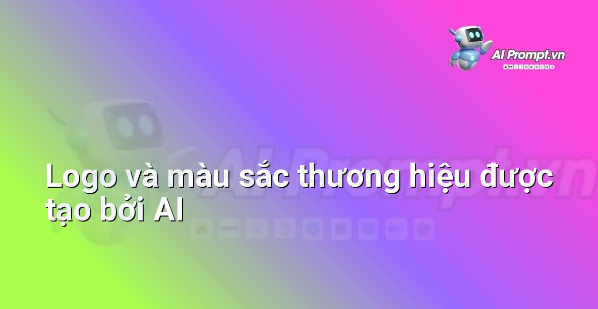 Một bảng màu thương hiệu và các biến thể logo được thiết kế bởi trí tuệ nhân tạo, thể hiện tính đa dạng và sáng tạo